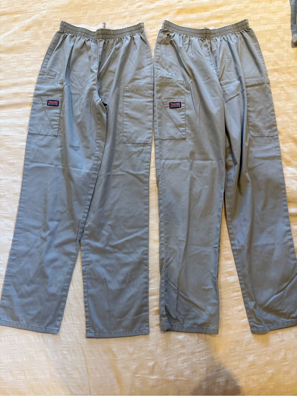 Two - Women’s Cherokee scrub pants, light gray, XS